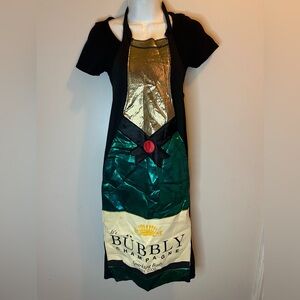 Women’s Champagne Bottle Novelty Dress – Always Bubbly Sparkling Wine Costume